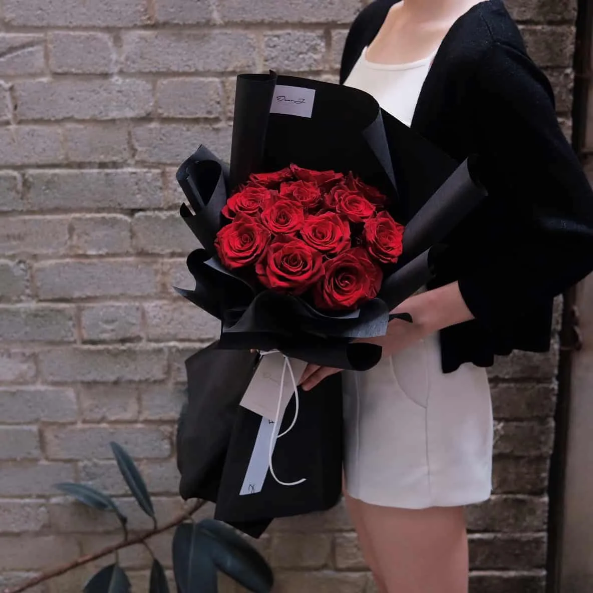 Ecuadorian Round Red Roses Bouquet