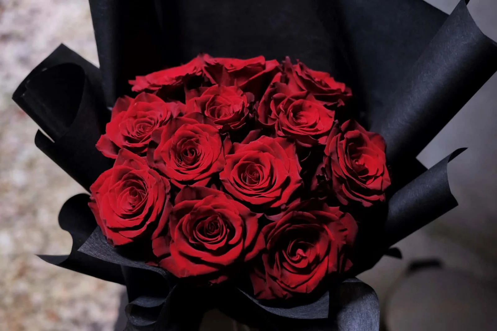 Ecuadorian Round Red Roses Bouquet 2
