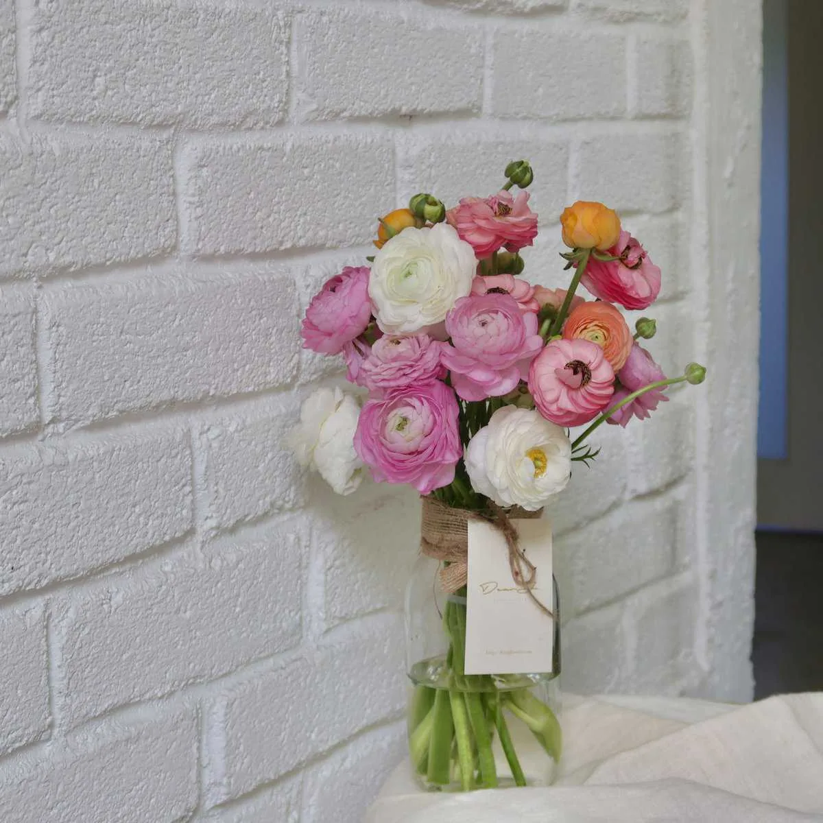 Colourful Ranunculus in Jar 1
